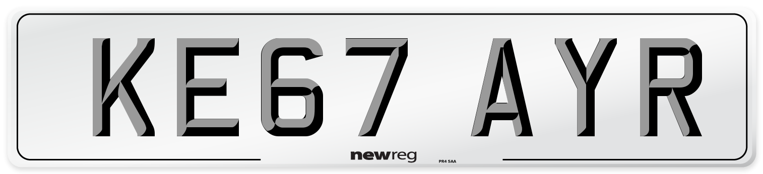 KE67 AYR Number Plate from New Reg